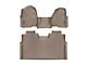 Weathertech DigitalFit Front Over the Hump and Rear Floor Liners; Tan (17-22 F-250 Super Duty SuperCrew w/ Front Bench Seat & w/o Rear Underseat Storage)