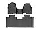 Weathertech DigitalFit Front Over the Hump and Rear Floor Liners for Vinyl Floors; Black (17-22 F-250 Super Duty SuperCab w/ Front Bench Seat)