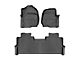 Weathertech DigitalFit Front and Rear Floor Liners for Vinyl Floors; Black (17-22 F-250 Super Duty SuperCrew w/ Front Bucket Seats & Rear Underseat Storage)