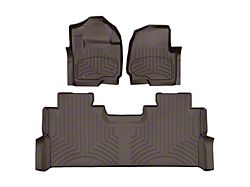 Weathertech Front and Rear Floor Liner HP; Cocoa (17-22 F-250 Super Duty SuperCrew w/ Front Bucket Seats & Rear Underseat Storage)