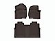 Weathertech Front and Rear Floor Liner HP; Cocoa (17-24 F-250 Super Duty SuperCrew w/ Front Bench Seat & w/o Rear Underseat Storage)
