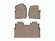 Weathertech Front and Rear Floor Liner HP; Tan (17-24 F-250 Super Duty SuperCrew w/ Front Bench Seat & w/o Rear Underseat Storage)