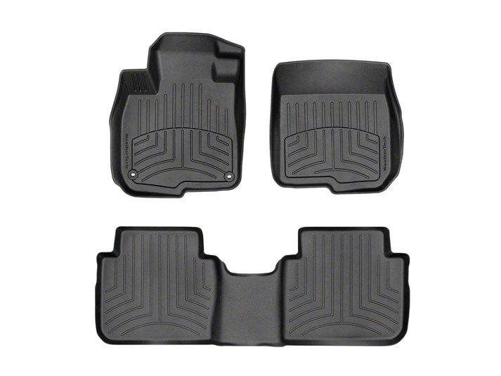 Weathertech F-250 Super Duty Front and Rear Floor Liner HP; Black ...