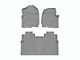 Weathertech Front and Rear Floor Liner HP; Gray (17-24 F-250 Super Duty SuperCrew w/ Front Bench Seat & w/o Rear Underseat Storage)