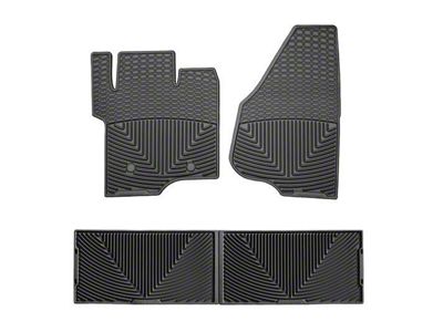 Weathertech All-Weather Front and Rear Rubber Floor Mats; Black (11-16 F-350 Super Duty SuperCrew)