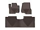 Weathertech All-Weather Front and Rear Rubber Floor Mats; Cocoa (17-24 F-350 Super Duty SuperCab)