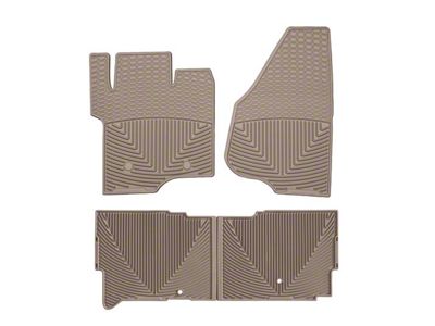 Weathertech All-Weather Front and Rear Rubber Floor Mats; Tan (11-16 F-350 Super Duty SuperCab)