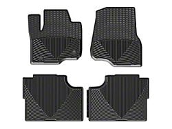 Weathertech All-Weather Front and Rear Rubber Floor Mats; Black (17-24 F-350 Super Duty SuperCrew)