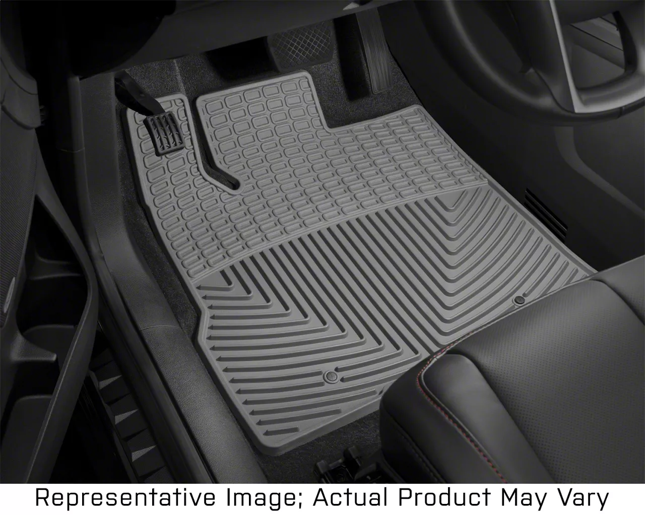 Weathertech F-350 Super Duty All-Weather Front Rubber Floor Mats; Gray ...