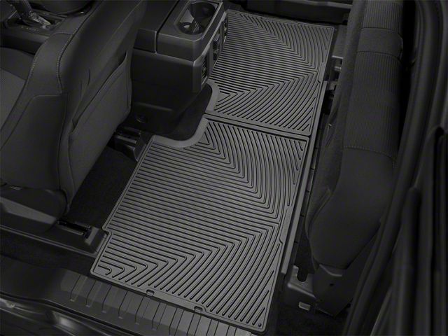 Weathertech All-Weather Rear Rubber Floor Mats; Black (17-24 F-350 Super Duty SuperCab)