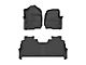 Weathertech DigitalFit Front and Rear Floor Liners; Black (23-24 F-350 Super Duty SuperCrew w/ Front Bucket Seats & Rear Underseat Storage)