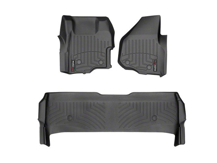 Weathertech F 350 Super Duty Digitalfit Front And Rear Floor Liners Black 444261 443052 11 12 7653