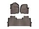 Weathertech DigitalFit Front and Rear Floor Liners; Cocoa (17-22 F-350 Super Duty SuperCrew w/ Front Bucket Seats & Rear Underseat Storage)