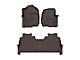 Weathertech DigitalFit Front and Rear Floor Liners; Cocoa (23-24 F-350 Super Duty SuperCrew w/ Front Bucket Seats & Rear Underseat Storage)