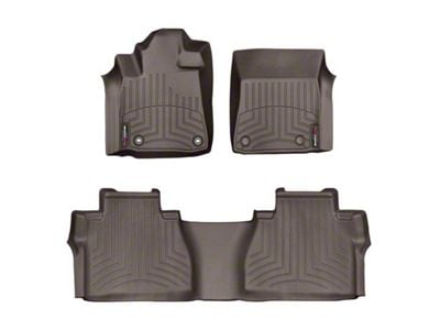 Weathertech DigitalFit Front and Rear Floor Liners; Cocoa (17-24 F-350 Super Duty SuperCab w/ Front Bench Seat)