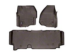 Weathertech DigitalFit Front and Rear Floor Liners; Cocoa (2012 F-350 Super Duty SuperCab w/ Factory Dead Pedal & Floor Shifter; 13-16 F-350 Super Duty SuperCab w/ Floor Shifter)