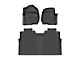 Weathertech DigitalFit Front and Rear Floor Liners for Vinyl Floors; Black (23-24 F-350 Super Duty SuperCrew w/ Front Bucket Seats & w/o Mini Console & Rear Underseat Storage)
