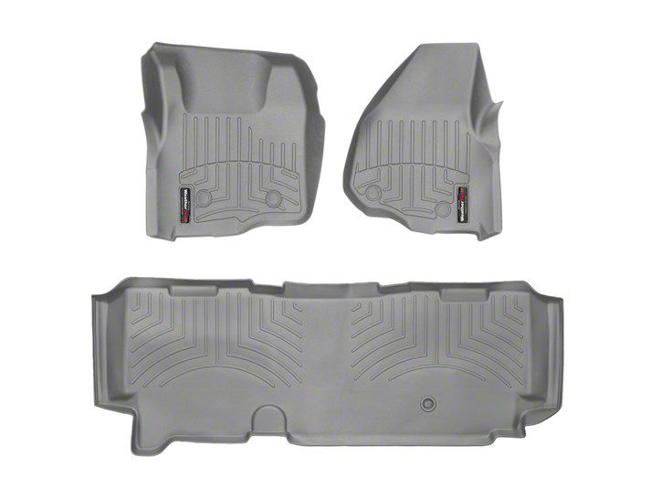 Weathertech F 350 Super Duty Digitalfit Front And Rear Floor Liners Gray 46305 1 3 11 12 F 350 4728