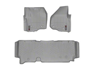 Weathertech DigitalFit Front and Rear Floor Liners; Gray (2012 F-350 Super Duty SuperCab w/ Factory Dead Pedal & w/o Floor Shifter; 13-16 F-350 Super Duty SuperCab w/o Floor Shifter)