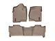 Weathertech DigitalFit Front and Rear Floor Liners; Tan (17-22 F-350 Super Duty SuperCrew w/ Front Bucket Seats & Rear Underseat Storage)