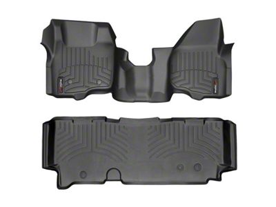 Weathertech DigitalFit Front Over the Hump and Rear Floor Liners; Black (11-12 F-350 Super Duty SuperCab)