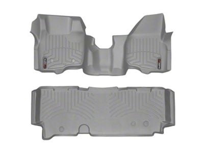 Weathertech DigitalFit Front Over the Hump and Rear Floor Liners; Gray (11-12 F-350 Super Duty SuperCab)