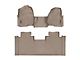 Weathertech DigitalFit Front Over the Hump and Rear Floor Liners; Tan (17-22 F-350 Super Duty SuperCab w/ Front Bench Seat)