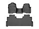 Weathertech DigitalFit Front Over the Hump and Rear Floor Liners for Vinyl Floors; Black (17-22 F-350 Super Duty SuperCrew w/ Front Bench Seat & Rear Underseat Storage)