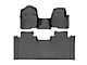 Weathertech DigitalFit Front Over the Hump and Rear Floor Liners for Vinyl Floors; Black (17-22 F-350 Super Duty SuperCab w/ Front Bucket Seats)