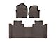 Weathertech Front and Rear Floor Liner HP; Cocoa (17-22 F-350 Super Duty SuperCab w/ Front Bench Seat)