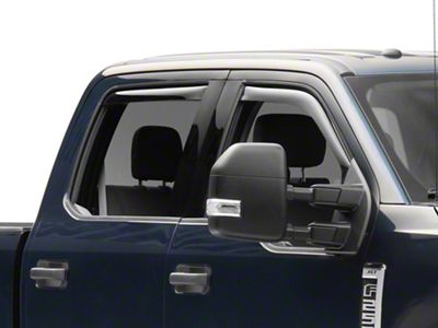 Weathertech Side Window Deflectors; Front and Rear; Dark Smoke (17-22 F-350 Super Duty SuperCrew)