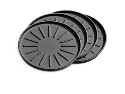 Weathertech 4-Inch Round Coaster Set; Black