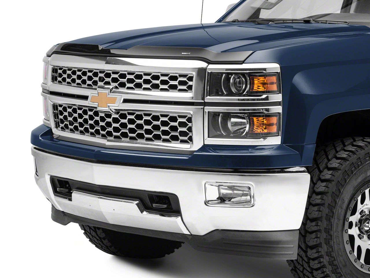 Weathertech Silverado Low Profile Hood Protector - Dark Smoke 55000 (14 ...