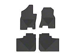 Weathertech All-Weather Front and Rear Rubber Floor Mats; Black (19-24 RAM 1500 Crew Cab)