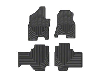 Weathertech All-Weather Front and Rear Rubber Floor Mats; Black (19-24 RAM 1500 Quad Cab)