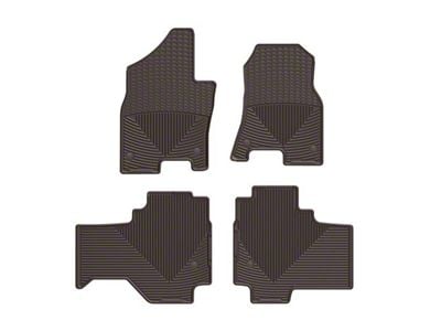 Weathertech All-Weather Front and Rear Rubber Floor Mats; Cocoa (19-24 RAM 1500 Quad Cab)