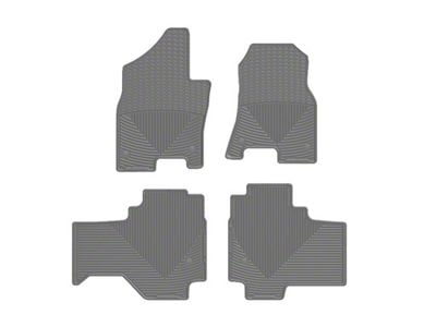 Weathertech All-Weather Front and Rear Rubber Floor Mats; Gray (19-24 RAM 1500 Quad Cab)