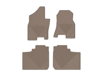 Weathertech All-Weather Front and Rear Rubber Floor Mats; Tan (19-24 RAM 1500 Crew Cab)