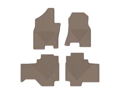 Weathertech All-Weather Front and Rear Rubber Floor Mats; Tan (19-24 RAM 1500 Quad Cab)