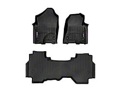 Weathertech DigitalFit Front and Rear Floor Liners; Black (19-24 RAM 1500 Quad Cab)