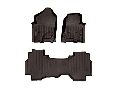 Weathertech DigitalFit Front and Rear Floor Liners; Cocoa (19-24 RAM 1500 Quad Cab)