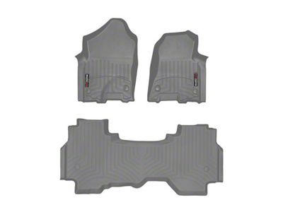 Weathertech DigitalFit Front and Rear Floor Liners; Gray (19-24 RAM 1500 Quad Cab)