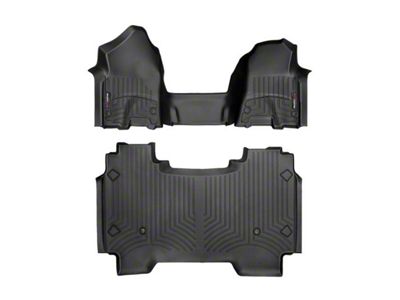 Weathertech DigitalFit Front Over the Hump and Rear Floor Liners; Black (19-24 RAM 1500 Crew Cab w/o Rear Underseat Storage)