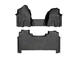 Weathertech DigitalFit Front Over the Hump and Rear Floor Liners; Black (19-24 RAM 1500 Crew Cab w/ Rear Underseat Storage)