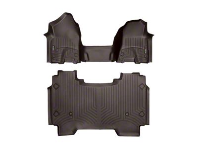 Weathertech DigitalFit Front Over the Hump and Rear Floor Liners; Cocoa (19-24 RAM 1500 Crew Cab w/o Rear Underseat Storage)