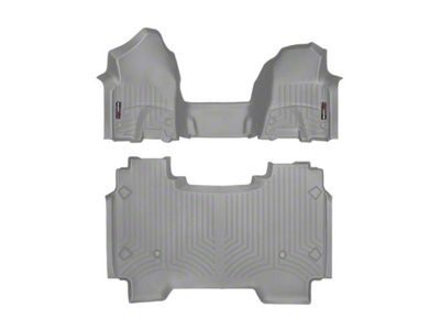 Weathertech DigitalFit Front Over the Hump and Rear Floor Liners; Gray (19-24 RAM 1500 Crew Cab w/o Rear Underseat Storage)