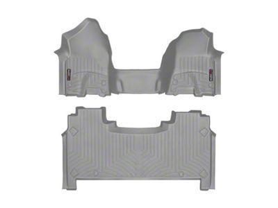 Weathertech DigitalFit Front Over the Hump and Rear Floor Liners; Gray (19-24 RAM 1500 Crew Cab w/ Rear Underseat Storage)