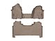 Weathertech DigitalFit Front Over the Hump and Rear Floor Liners; Tan (19-24 RAM 1500 Crew Cab w/ Rear Underseat Storage)