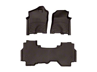 Weathertech Front and Rear Floor Liner HP; Cocoa (19-24 RAM 1500 Quad Cab)