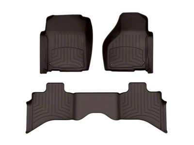Weathertech Front and Rear Floor Liner HP; Cocoa (12-18 RAM 1500 Quad Cab)